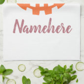 Aangepaste Meisjesachtige Jack O Lantern Pompoen H Theedoek (Gevouwen)