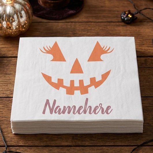 Aangepaste meisjesachtige Jack O Lantern Pompoen H Tissuepapier