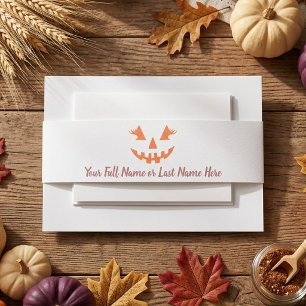 Aangepaste Meisjesachtige Jack O Lantern Pompoen H Uitnodigingen Wikkel