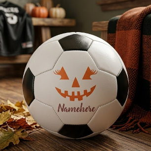 Aangepaste Meisjesachtige Jack O Lantern Pompoen H Voetbal