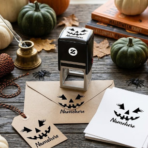Aangepaste Meisjesachtige Jack O Lantern Pompoen H Zelfinktende Stempel