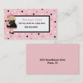 Aangepaste meisjeskaart voor afspeeldatum contactkaartje (Voorkant / Achterkant)