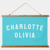 Aangepaste meisjesnaam Gepersonaliseerde Dochter K Hangend Wandkleed (Voorkant)