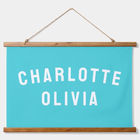 Aangepaste meisjesnaam Gepersonaliseerde Dochter K Hangend Wandkleed (Voorkant)