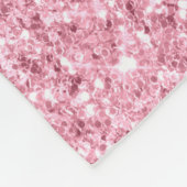 Aangepaste meisjesnaam Zacht roze glitter Dripping Fleece Deken (Hoek)