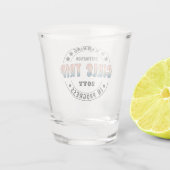 Aangepaste Meisjesreis in Uitvoering Gradiënt Grap Shot Glas (Achterkant)