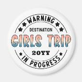 Aangepaste Meisjesreis in Uitvoering Verlopen Grap Magneet (Voorkant)