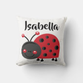 Aangepaste meisjeszalen Ziekte Ladybug Pillow Kussen (Voorkant)