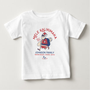 Aangepaste Mele Kalikimaka Santa Hawaiian Kerstmis
