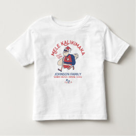 Aangepaste Mele Kalikimaka Santa Hawaiian Kerstmis Kinder Shirts