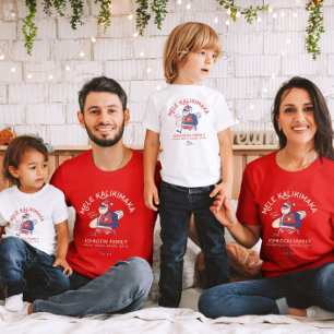 Aangepaste Mele Kalikimaka Santa Hawaiian Kerstmis T-shirt