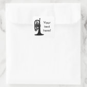 Aangepaste melofoon vierkante sticker (Tas)