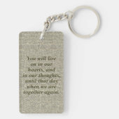 Aangepaste Memorial Antiek Gold Kijk Sleutelhanger (achterkant)