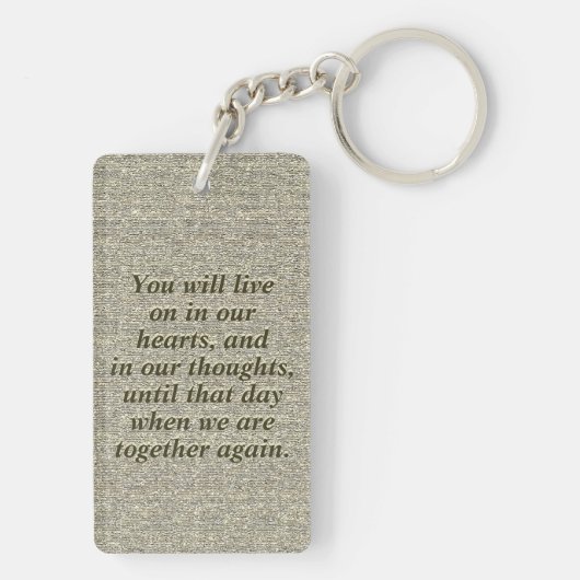 Aangepaste Memorial Antiek Gold Kijk Sleutelhanger (achterkant)