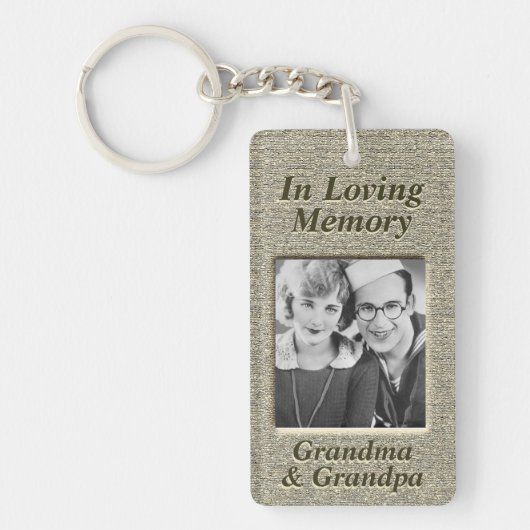 Aangepaste Memorial Antiek Gold Kijk Sleutelhanger (Voorkant)