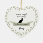 Aangepaste Memorial Pet Name Keramisch Ornament (Achterkant)