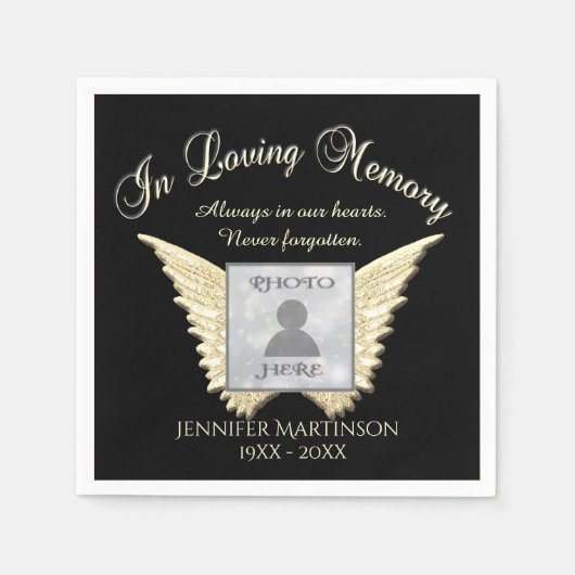Aangepaste Memorial Sjabloon Servet (Voorkant)