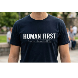 Aangepaste Mens Eerst Gelijkheid Respect Eenheid M T-shirt