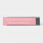 Aangepaste Menselijke Hulpbronnen Roze Bureau Naambordje (Voorkant)