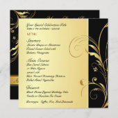 Aangepaste menukaart voor Birthday of Jubileum Par (Voorkant / Achterkant)