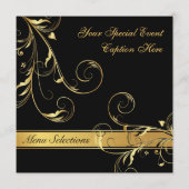 Aangepaste menukaart voor verjaardagsfeest of jubi (Achterkant)