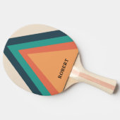 Aangepaste merk Cool Stijlvolle Retro Stripes Tafeltennisbatje (Zijkant)