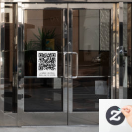 Aangepaste merk deurvergrendeling QR-code scannen  Raamsticker