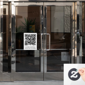 Aangepaste merk deurvergrendeling QR-code scannen  Raamsticker