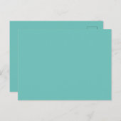 Aangepaste Merk Licht Blauwgroen Afbeelding-Perfec Briefkaart (Voorkant / Achterkant)
