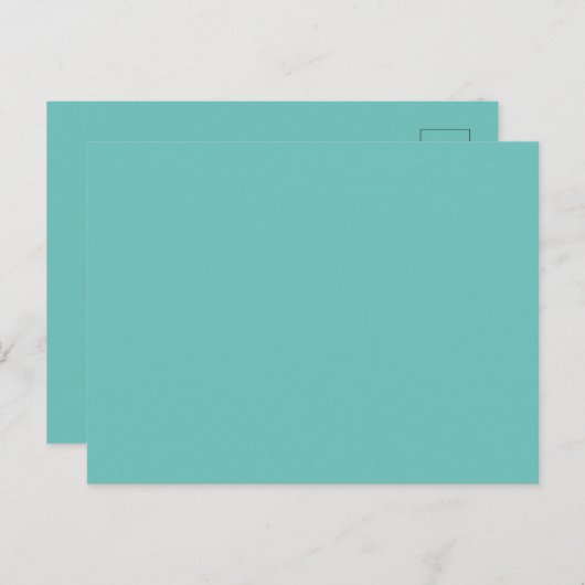 Aangepaste Merk Licht Blauwgroen Afbeelding-Perfec Briefkaart (Voorkant / Achterkant)
