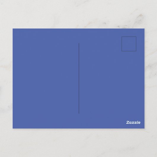 Aangepaste Merk Medium Blauw Afbeelding-Perfect St Briefkaart (Achterkant)