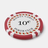 Aangepaste merk Monte Carlo Smooth 10 cent 14 gram Poker Chips (Enkel)