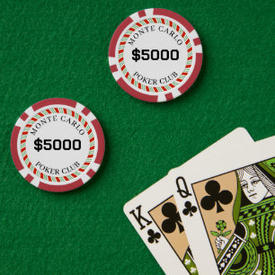 Aangepaste merk Monte Carlo Smooth $5000 14 Gram Poker Chips
