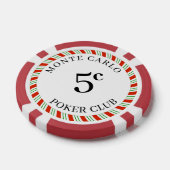 Aangepaste merk Monte Carlo Smooth 5 cent 14 gram  Poker Chips (Enkel)