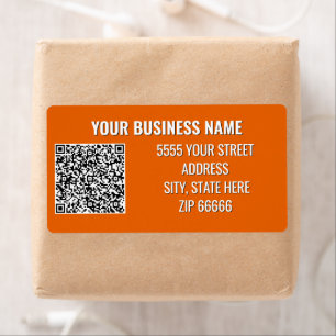Aangepaste merk QR-code naam adreslabels voorbeeld Etiket