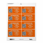 Aangepaste merk QR-code naam adreslabels voorbeeld Etiket (Full Sheet)