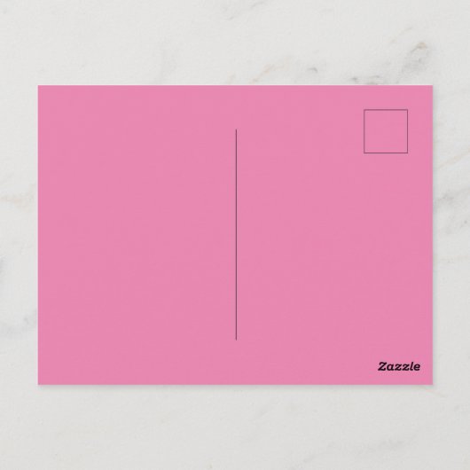 Aangepaste merk roze Picture-Perfect Standaard Briefkaart (Achterkant)