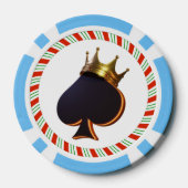 Aangepaste merk schop met kroon 3D-render Poker Chips (Achterkant)