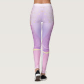 Aangepaste merk Silkier Bantam Glitter Turquoise Leggings (Achterkant)