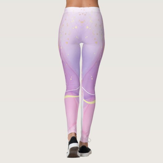 Aangepaste merk Silkier Bantam Glitter Turquoise Leggings (Achterkant)