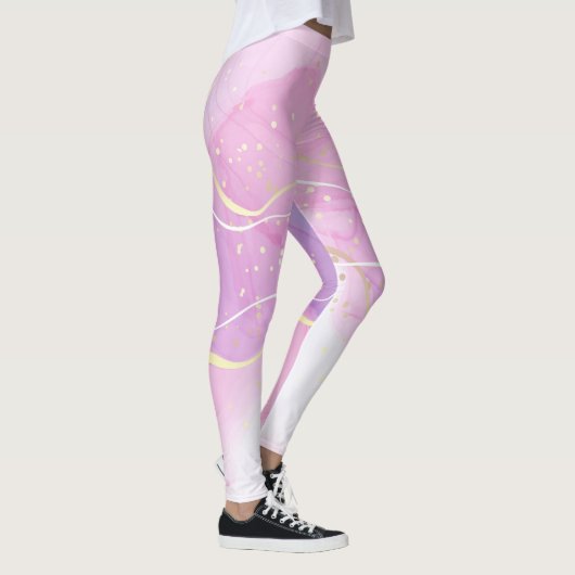 Aangepaste merk Silkier Bantam Glitter Turquoise Leggings (Rechts)