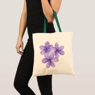 Aangepaste merk witte waterverf bloem tas