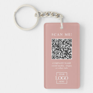 Aangepaste merkgebonden bedrijfslogo QR-code moder Sleutelhanger