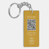 Aangepaste merkgebonden bedrijfslogo QR-code moder Sleutelhanger (Voorkant Links)