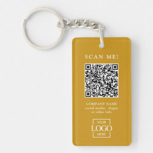 Aangepaste merkgebonden bedrijfslogo QR-code moder Sleutelhanger