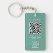 Aangepaste merkgebonden bedrijfslogo QR-code moder Sleutelhanger (Voorkant)