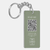 Aangepaste merkgebonden bedrijfslogo QR-code moder Sleutelhanger (Voorkant Links)