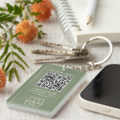 Aangepaste merkgebonden bedrijfslogo QR-code moder Sleutelhanger (Voorkant Rechts)