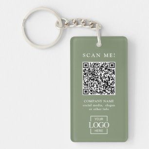 Aangepaste merkgebonden bedrijfslogo QR-code moder Sleutelhanger