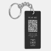 Aangepaste merkgebonden bedrijfslogo QR-code moder Sleutelhanger (Voorkant Links)